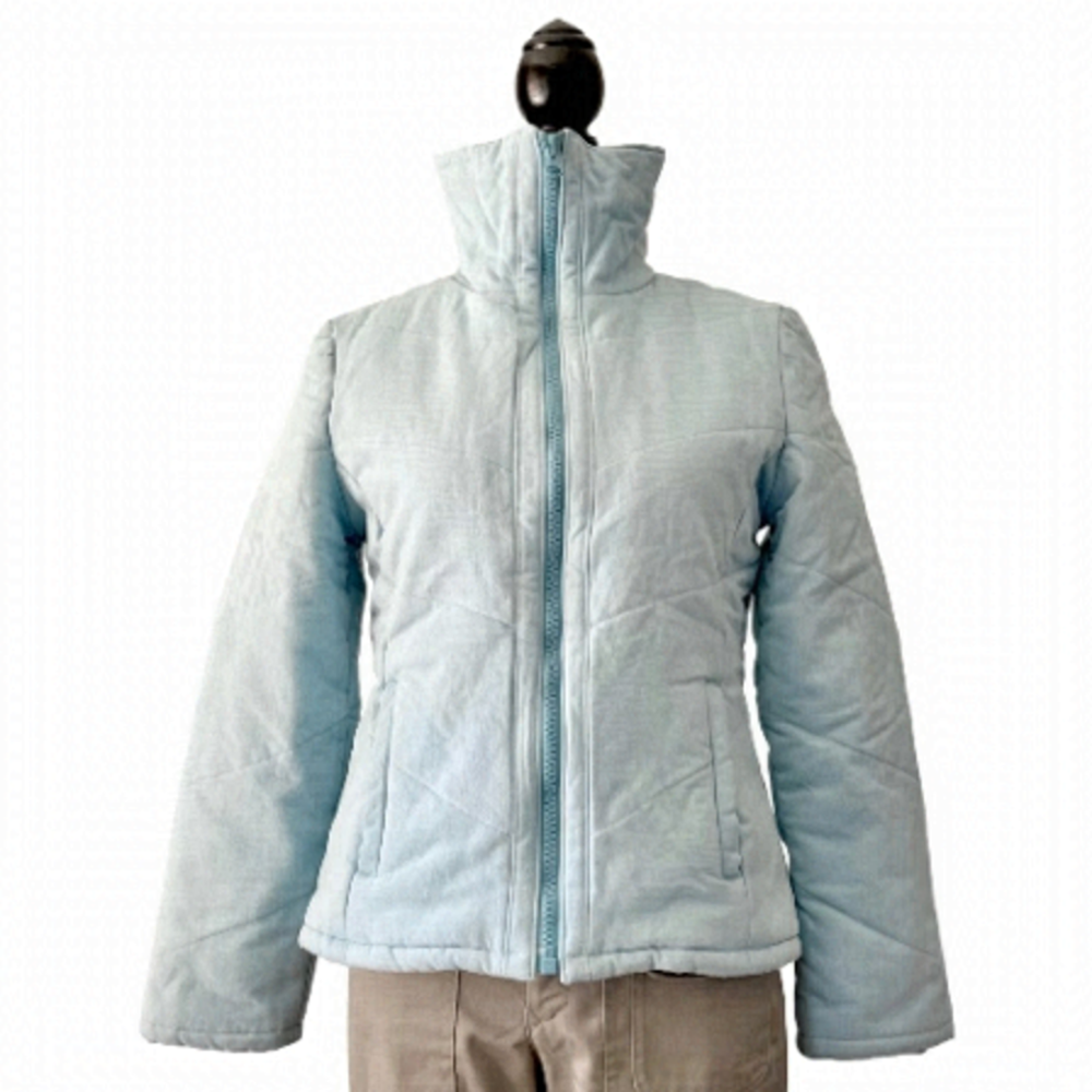 Gap Ice Blue Quilted Fleece Ski Jacket Size S